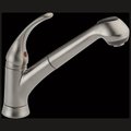 Delta Foundations Single Handle Pull-Out Kitchen Faucet B4310LF-SS